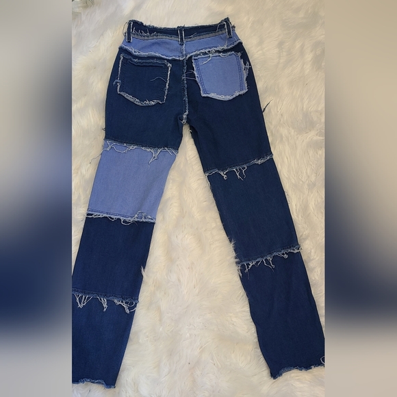 Patchwork jeans size 0/1 - Picture 2 of 3
